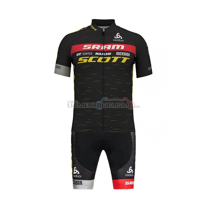 Abbigliamento Ciclismo Scott Sram Manica Corta 2020 Nero